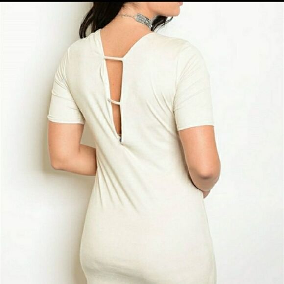 SUEDE MINI Dress in Plus sz 1x2x3x Off white - Picture 4 of 15